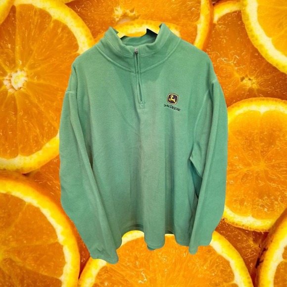 John Deere 1/4 Zip Green Fleece Size‎ XXL - Picture 1 of 7